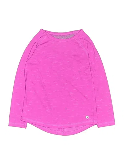 Pre-owned Xersion Kids' Long Sleeve T-shirt In Pink
