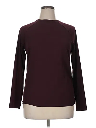 Pre-owned Xersion Long Sleeve Turtleneck In Burgundy
