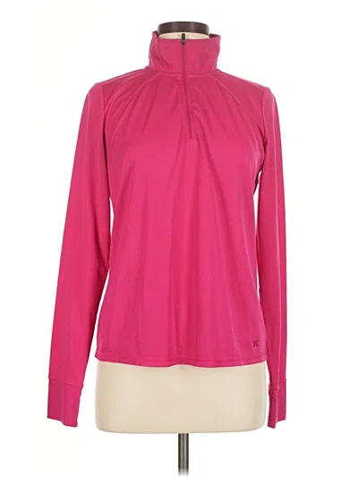 Pre-owned Xersion Long Sleeve Turtleneck In Pink