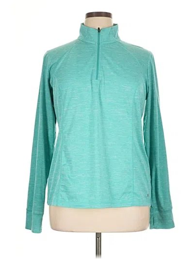 Pre-owned Xersion Long Sleeve Turtleneck In Teal