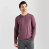 Xersion Mens Crew Neck Long Sleeve Quick Dry Active T-shirt In Purple
