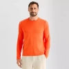 Xersion Mens Crew Neck Long Sleeve Quick Dry Active T-shirt In Red