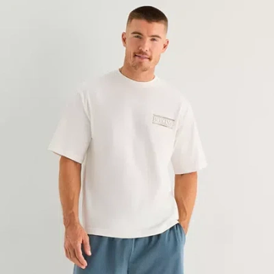 Xersion Mens Crew Neck Short Sleeve Oversized Graphic T-shirt In White