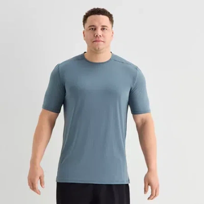 Xersion Mens Crew Neck Short Sleeve Quick Dry Big And Tall T-shirt In Blue