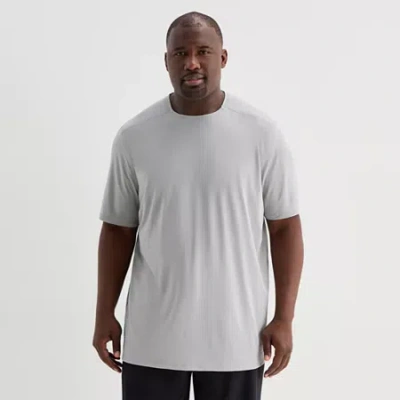 Xersion Mens Crew Neck Short Sleeve Quick Dry Big And Tall T-shirt In Gray
