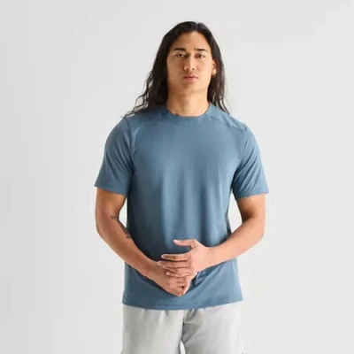 Xersion Mens Crew Neck Short Sleeve Quick Dry T-shirt In Blue