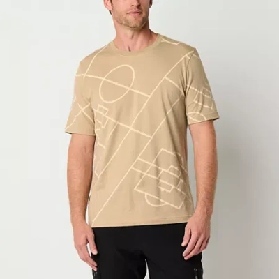 Xersion Mens Crew Neck Short Sleeve Regular Fit Graphic T-shirt In Sand
