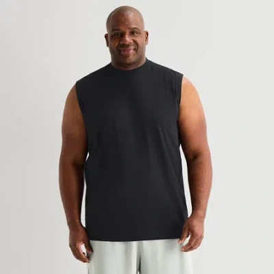 Xersion Mens Crew Neck Sleeveless Big Muscle T-shirt In Black