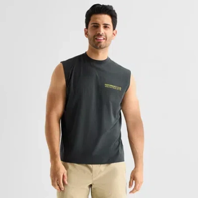 Xersion Mens Crew Neck Sleeveless Muscle T-shirt In Black