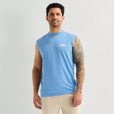 Xersion Mens Crew Neck Sleeveless Muscle T-shirt In Blue
