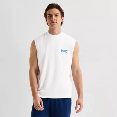 Xersion Mens Crew Neck Sleeveless Muscle T-shirt In White