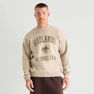 Xersion Mens Hooded Long Sleeve Sweatshirt In Beige
