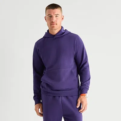 Xersion Mens Long Sleeve Fleece Active Hoodie In Purple