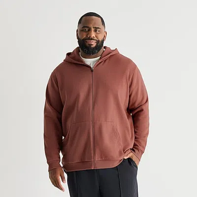 Xersion Mens Long Sleeve Zipper Active Big And Tall Hoodie In Red