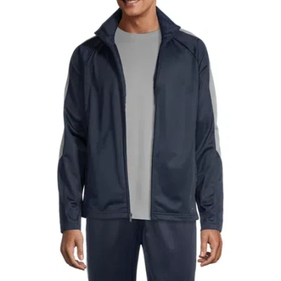 Xersion Mens Mock Neck Long Sleeve Active Quarter-zip Pullover In Blue