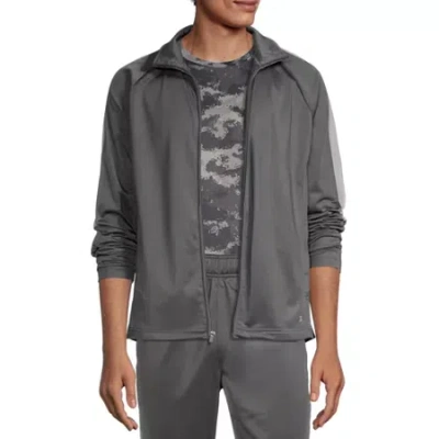 Xersion Mens Mock Neck Long Sleeve Active Quarter-zip Pullover In Gray