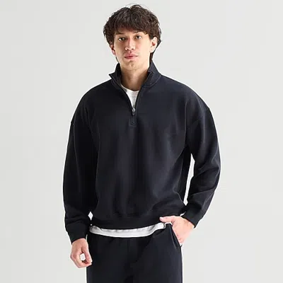 Xersion Mens Mock Neck Long Sleeve Active Quarter-zip Pullover In Black