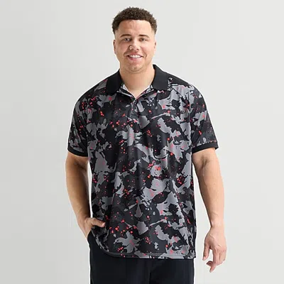 Xersion Mens Short Sleeve Polo Shirt In Black