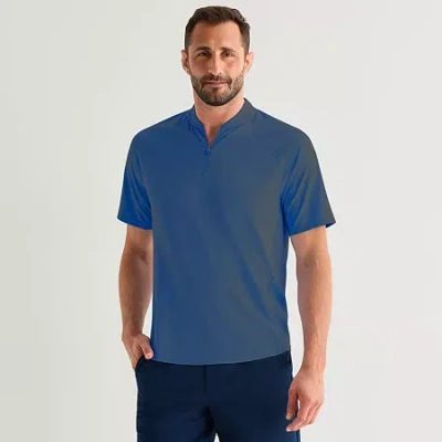 Xersion Mens Short Sleeve Polo Shirt In Blue
