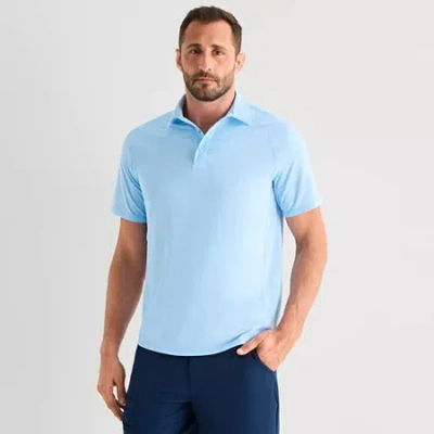 Xersion Mens Short Sleeve Polo Shirt In Blue
