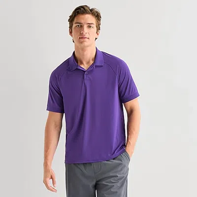 Xersion Mens Short Sleeve Polo Shirt In Purple