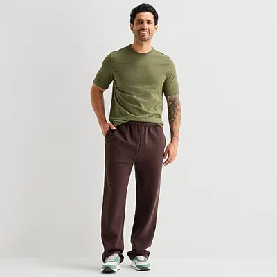 Xersion Mens Straight Mid Rise Regular Fit Workout Pant In Brown
