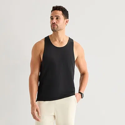 Xersion Mens U Neck Sleeveless Active Tank Top In Black