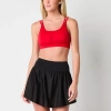 Xersion Mesh Cross Back Medium Support Sports Bra In Red