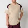 Xersion Mesh Mens V Neck Short Sleeve Quick Dry Active Big And Tall T-shirt In Sand