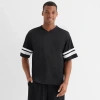 Xersion Mesh Mens V Neck Short Sleeve Quick Dry Active T-shirt In Black