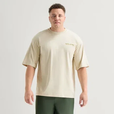 Xersion Oversized Mens Crew Neck Short Sleeve Oversized Big And Tall Graphic T-shirt In Neutral