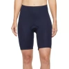 Xersion Padded Cycling Womens 7 1/2" High Rise Quick Dry Bike Short In Blue