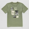 Xersion Performance Little & Big Kid Boys Crew Neck Short Sleeve Regular Fit Graphic T-shirt In Green