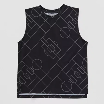 Xersion Performance Little & Big Kid Boys Crew Neck Sleeveless Active Tank Top In Black