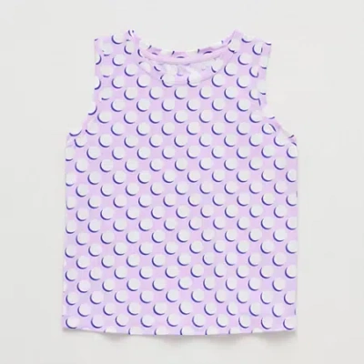 Xersion Performance Little & Big Kid Girls Crew Neck Sleeveless Active Tank Top In Purple