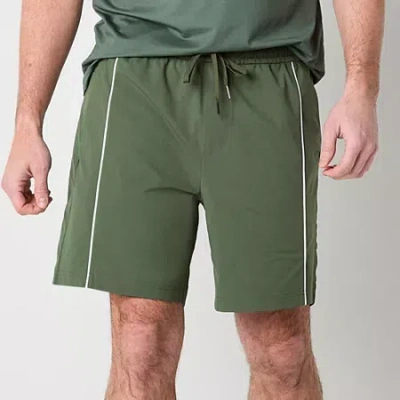 Xersion Piped Mens 7" Workout Shorts In Green