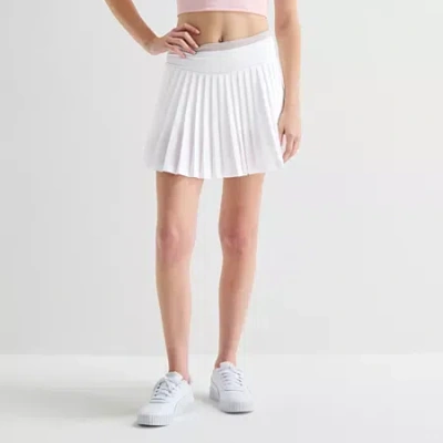 Xersion Pleated Womens 4" High Rise Skort In White