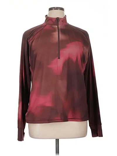 Pre-owned Xersion Pullover Sweater In Burgundy