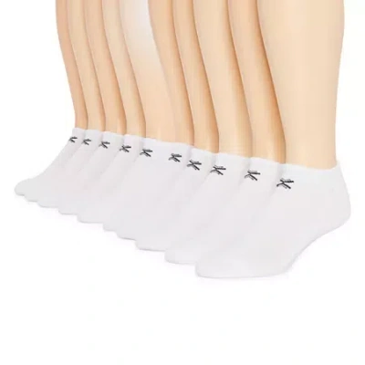 Xersion Quick-dri Mens 10 Pair Low Cut Socks In White