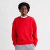 Xersion Quick Dry Cotton Blend Fleece Mens Crew Neck Long Sleeve Sweatshirt In Red