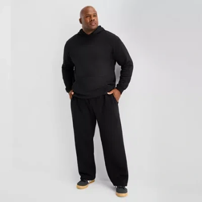 Xersion Quick Dry Cotton Blend Fleece Mens Regular Fit Big And Tall Workout Pant In Black