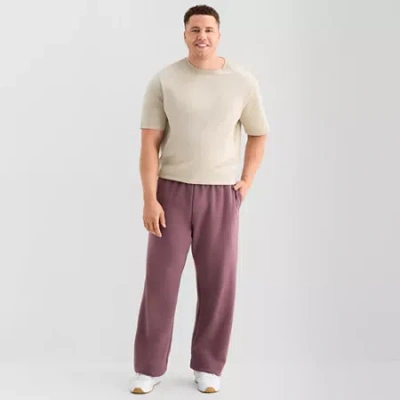 Xersion Quick Dry Cotton Blend Fleece Mens Regular Fit Big And Tall Workout Pant In Purple