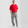 Xersion Quick Dry Cotton Fleece Mens Regular Fit Big And Tall Active Cargo Pant In Gray