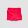 Xersion Ribbed Little & Big Kid Girls Stretch Fabric High Rise Pull-on Short In Red