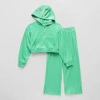 Xersion Ribbed Velour Little & Big Kid Girls 2-pc. Pant Set In Green