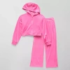Xersion Ribbed Velour Little & Big Kid Girls 2-pc. Pant Set In Pink
