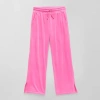 Xersion Ribbed Velour Little & Big Kid Girls Mid Rise Straight Regular Fit Pull-on Pant In Pink