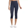 Xersion Run Womens Quick Dry Ankle High Rise Workout Capris In Blue