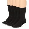 Xersion Running Mens 5 Pair Crew Socks In Black