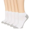 Xersion Running Mens 5 Pair Low Cut Socks In White